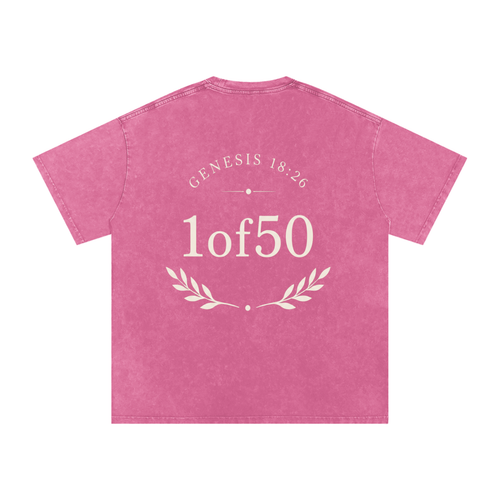Snow Washed Oversized Cotton T-Shirt