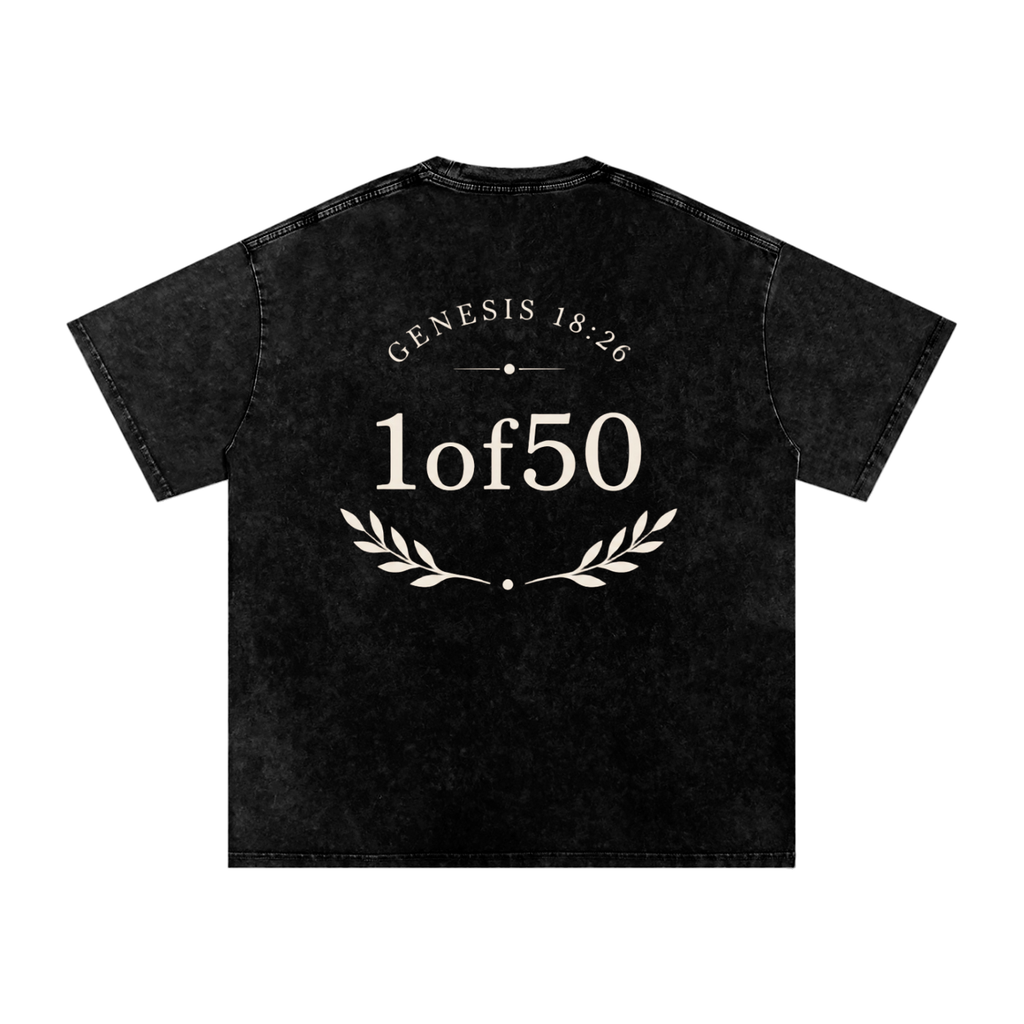 Snow Washed Oversized Cotton T-Shirt