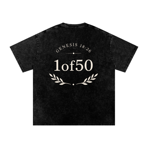Snow Washed Oversized Cotton T-Shirt